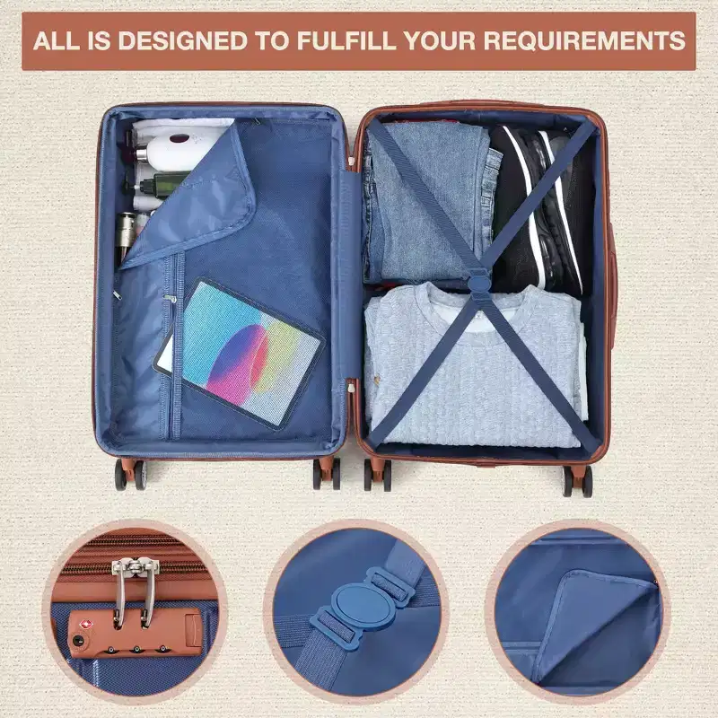 20 Inch Expandable Hard Shell Carry on Luggage with Spinner Wheels, Hardside Carry on Suitcase