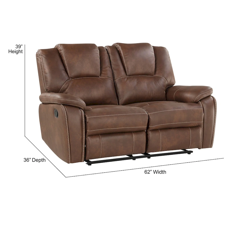 Steve Silver Kameryn Faux Leather Reclining 3-Piece Set