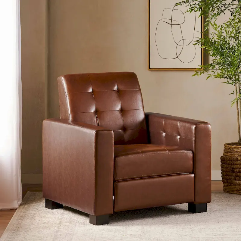 Craigue Upholstered Pushback Recliner by Christopher Knight Home