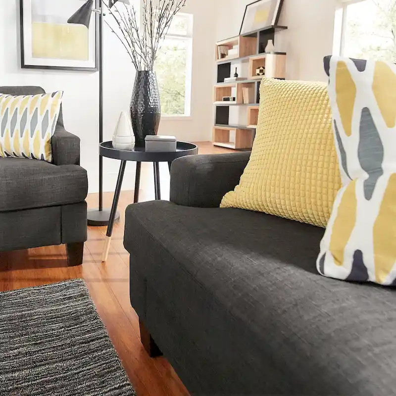 Elston Tufted Linen Track Sofa by iNSPIRE Q Modern