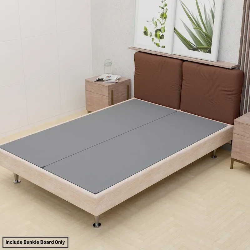 ONETAN, 1.5-Inch Split Bunkie Board for Mattress/Bed Support - Fully Assembled, Improved Comfort and Support, Gray