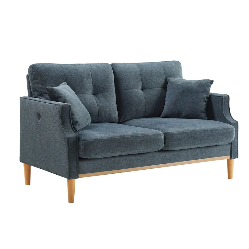 Loveseat With Waterproof Fabric, USB Charge