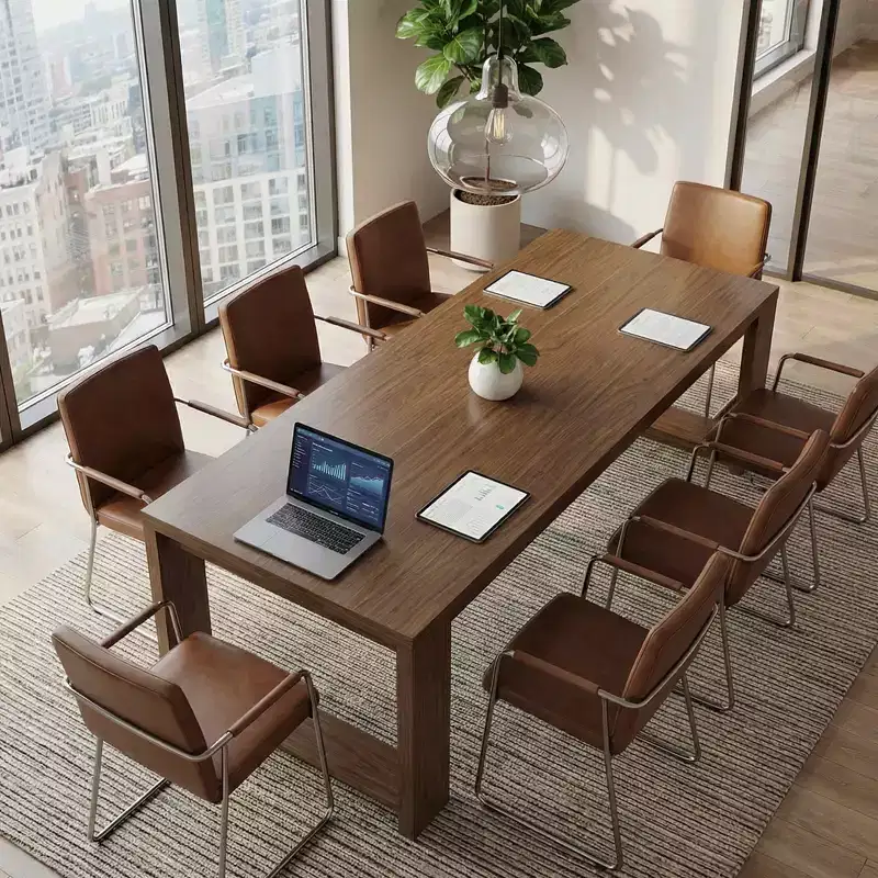 86-Inch Two-Person Computer Desk - Long Office Desk & Conference Table for Dual Workstation