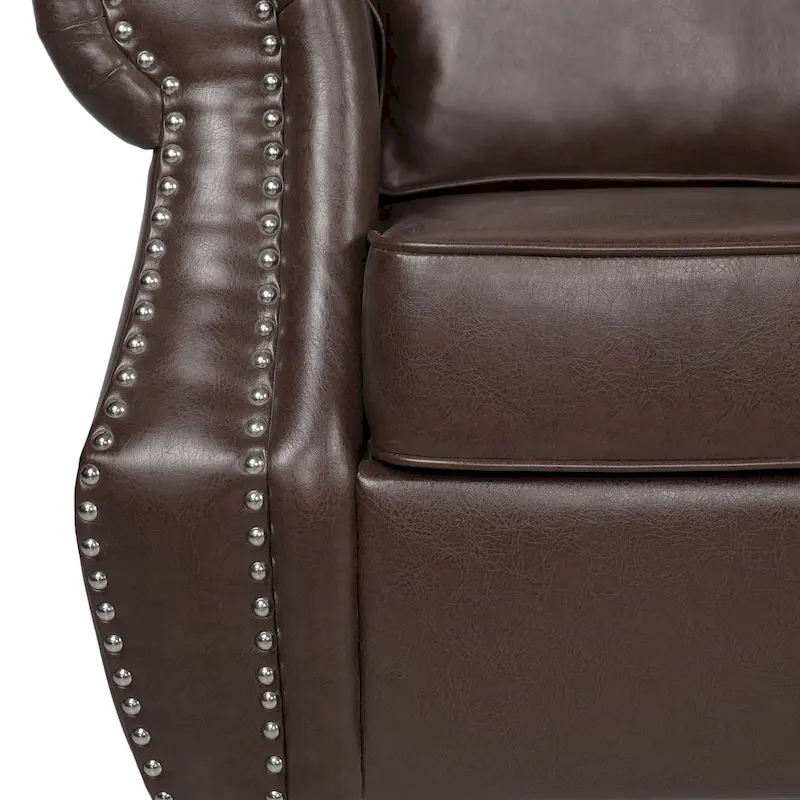 Dowd Faux Leather 3 Piece Club Chair and Sofa Set by Christopher Knight Home