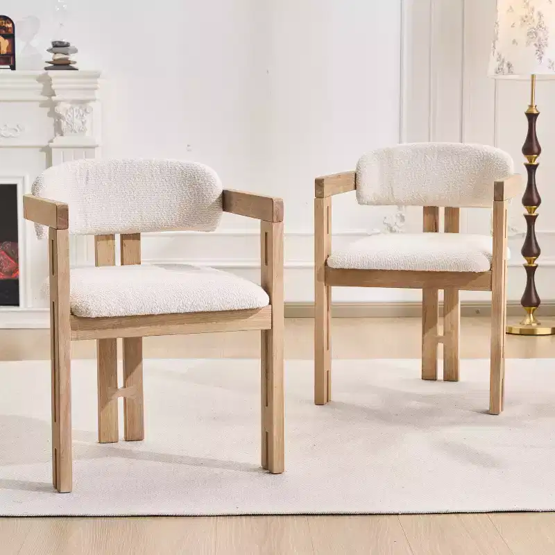 Christopher Knight Home Zane Modern Rubberwood Upholstered Dining Chairs with Louis Back (Set of 2)