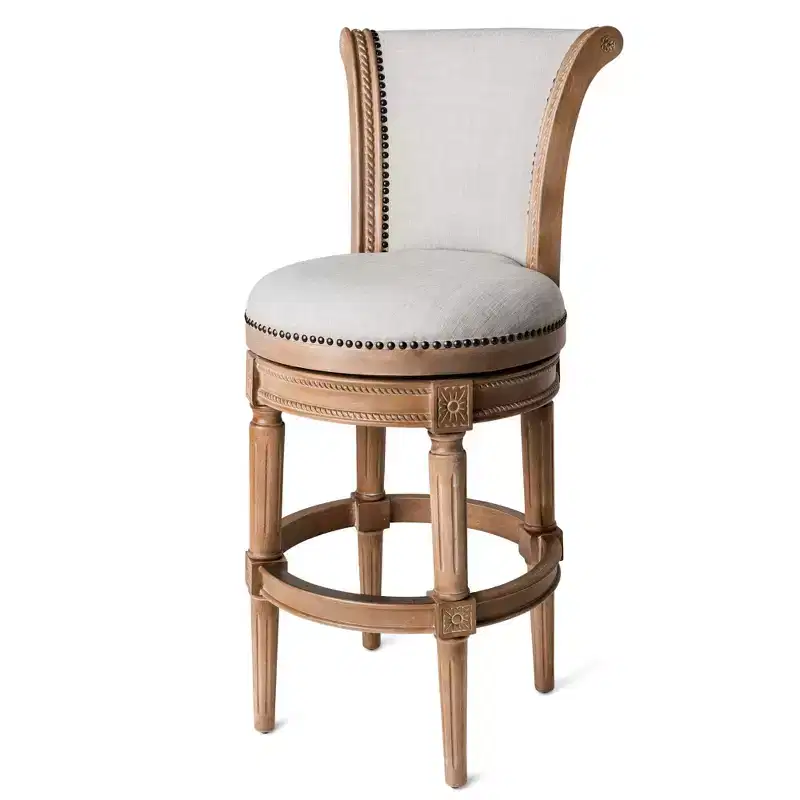 Maven Lane Pullman Swivel Bar Stools with Fabric