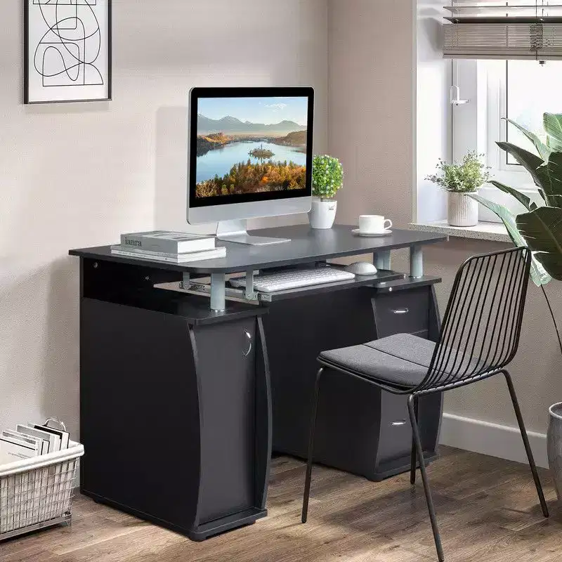 Karlhome 45.3in Solid Wood Computer Desk
