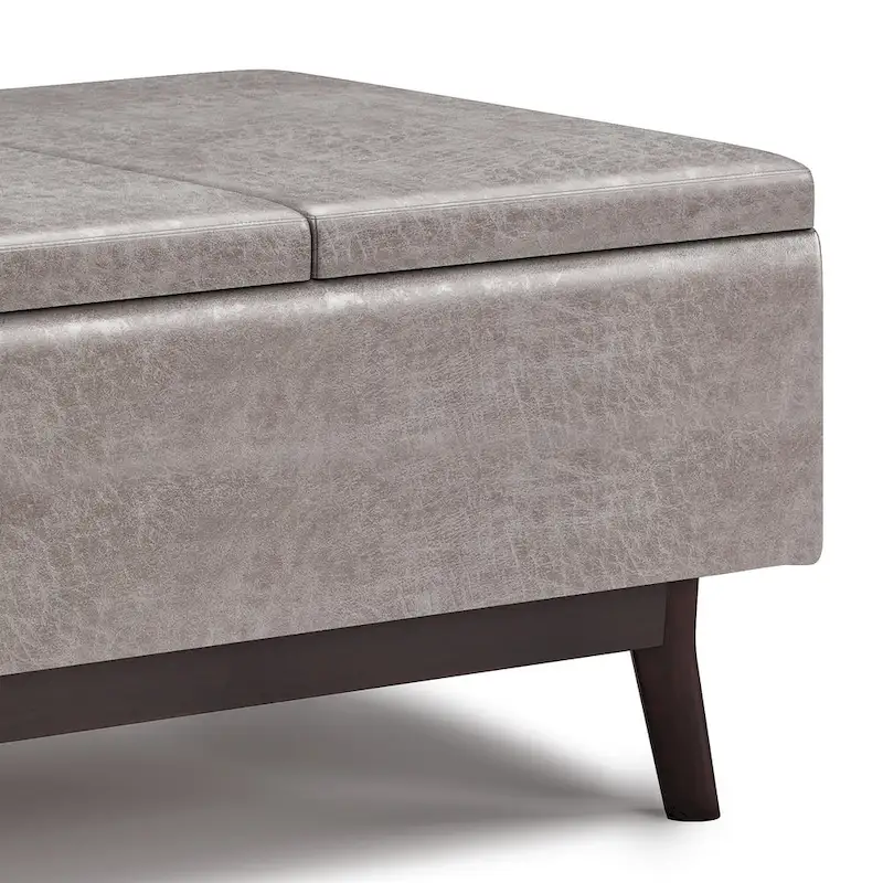 WYNDENHALL Ethan 34 inch Wide Mid Century Modern Rectangle Table Ottoman