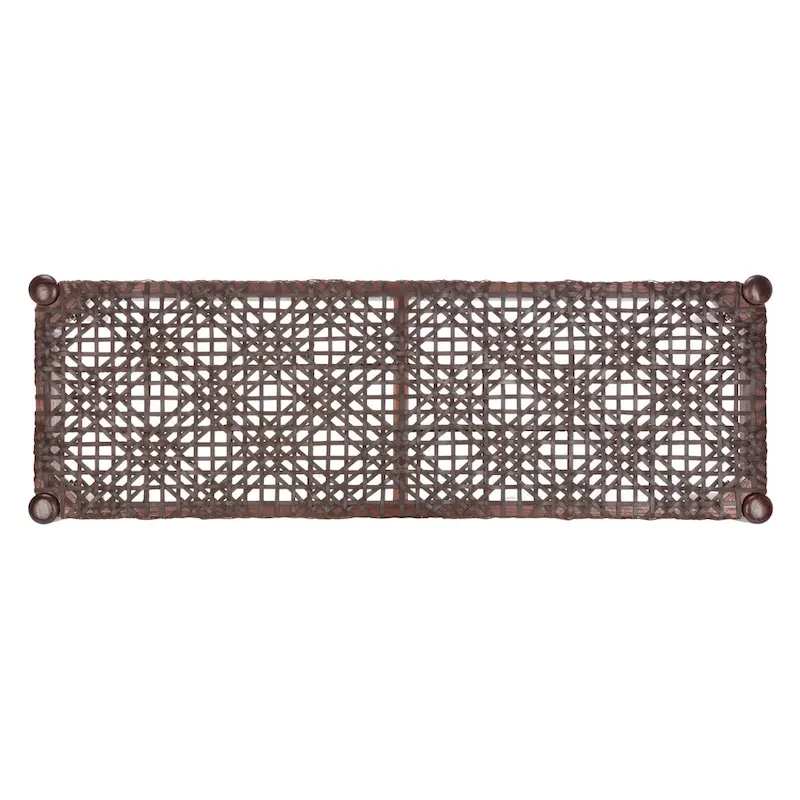 SAFAVIEH Mahalia Bandelier Wood & Leather Bench - 47 W x 16 D x 19 H - 47Wx16Dx19H