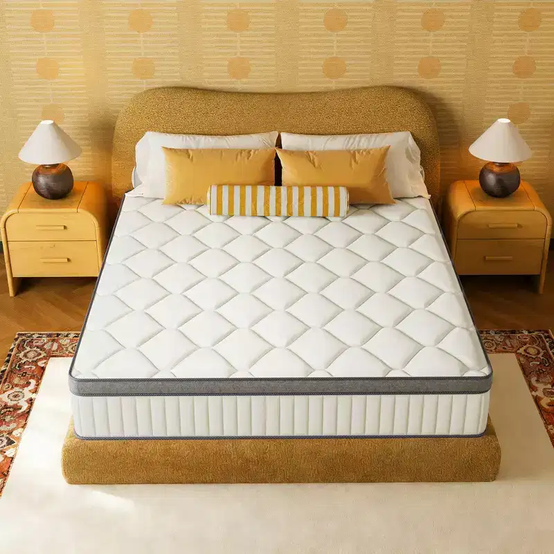 Hybrid Mattress Cool Medium Firm Gel Memory Foam Pocket Spring, White