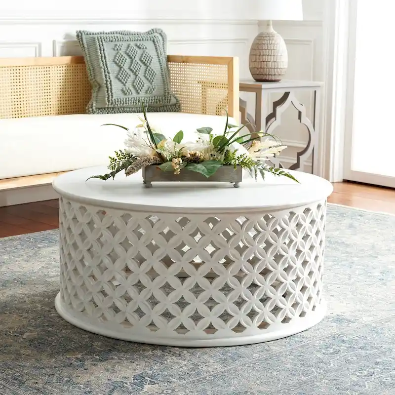 SAFAVIEH Antkea Round Coffee Table - 35 L x 35 D x 16 H - 35Wx35Dx16H