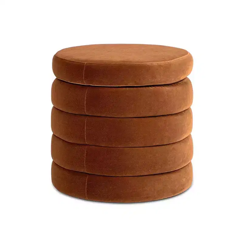 19 Inch Oversized Round Storage Ottoman