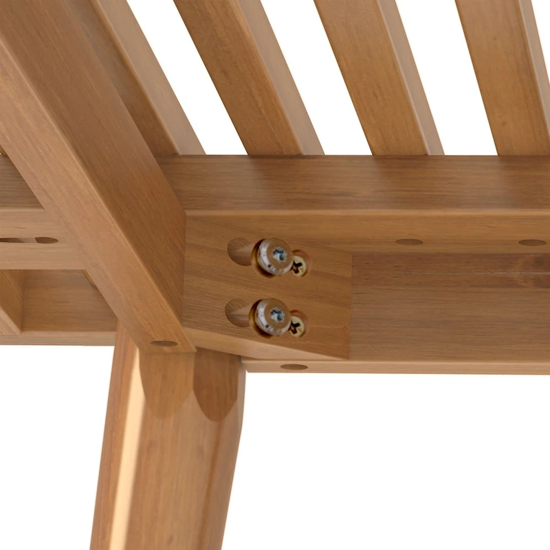Plank and Beam Mid Century Single Wood Entryway Bench - 41.3 L x 16.5 W x 17.5 H