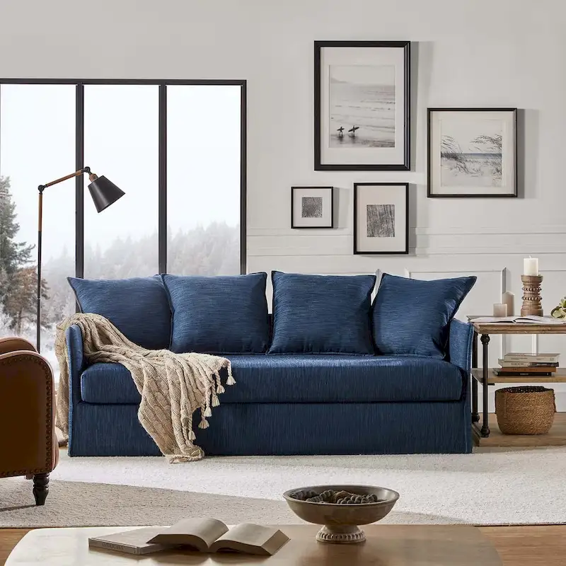 Gottfried 80 Slipcovered Sofa with Removable Cushions by HULALA HOME