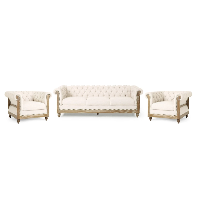 Voll Fabric 3 Piece Living Room Set by Christopher Knight Home
