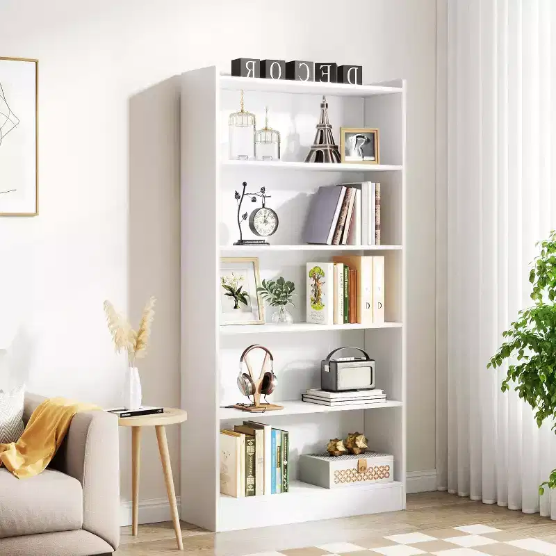 6-Tier Tall Bookcase, 71 Inches Bookshelves and Bookcases, Floor Standing 5 Shelf Library Bookcase for Home Office, Living Room, Bedroom