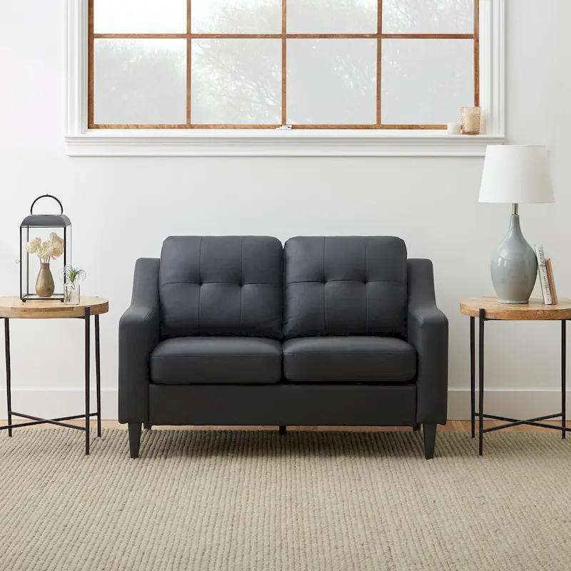 Brookside Ellen 54 Upholstered Scooped Arm Loveseat