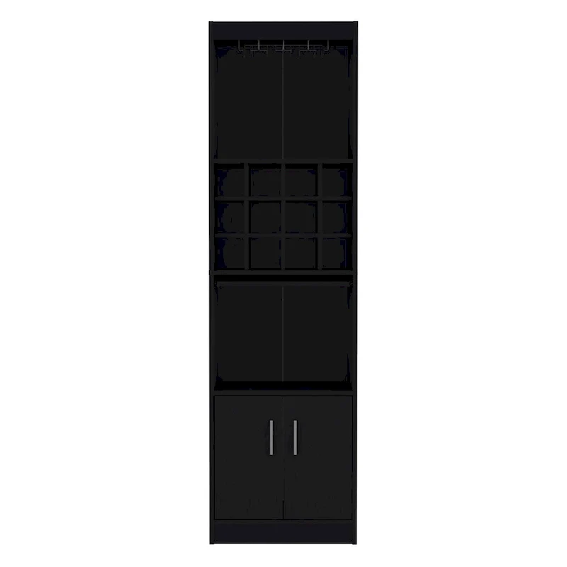 71-Inch 5-Tier Bar Cabinet with Wine Rack & Stemware Holder