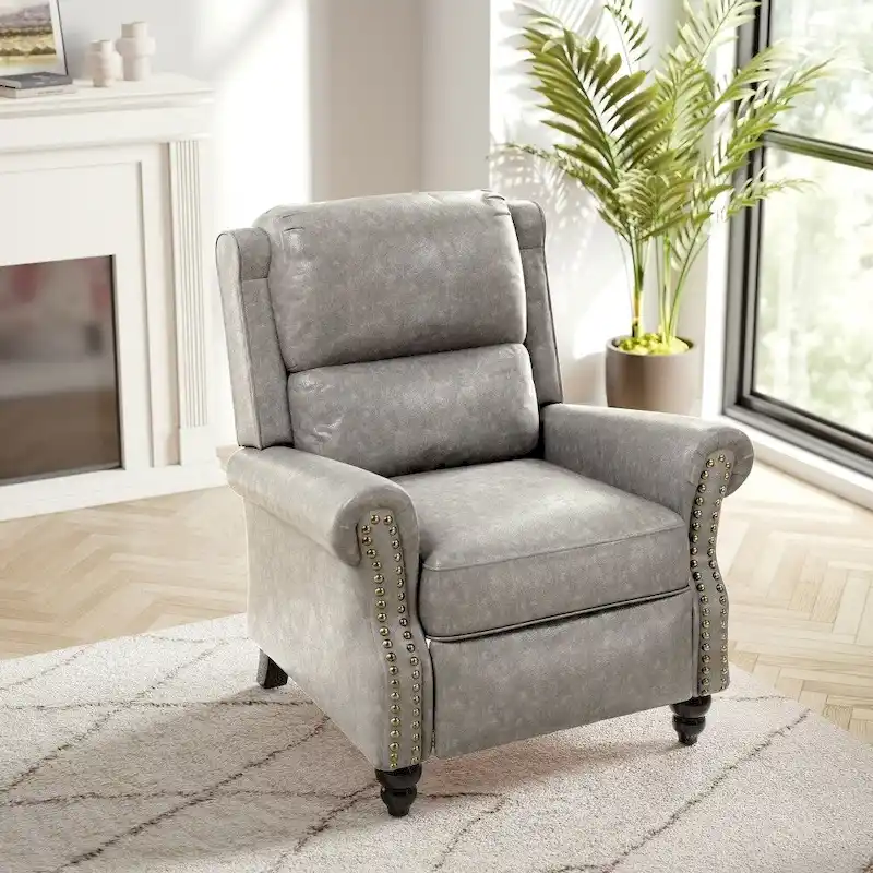 Modern Padded Seat Recliner Chair with PU Leather