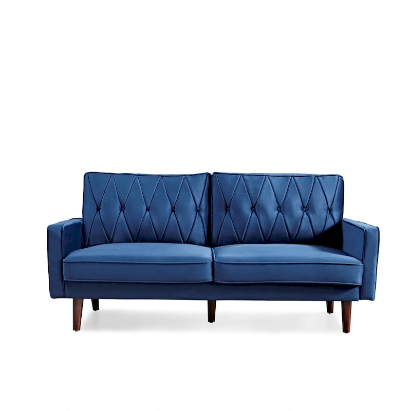 Feemster 69.3 Wide Velvet Tufted Cushion Back Sofa