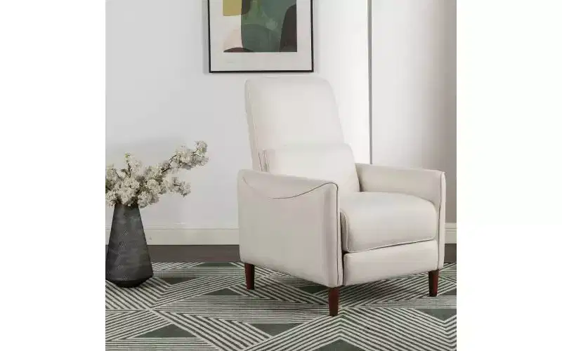 Christopher Knight Home Owen Upholstered Recliner Chair with Rubberwood Tapered Legs