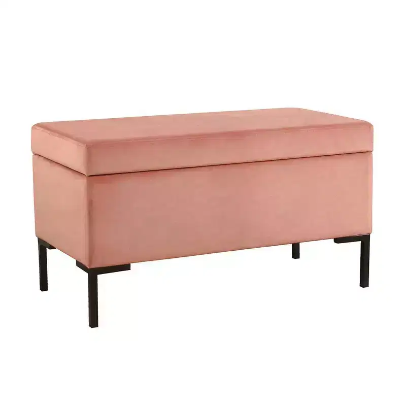 Medium Storage Bench with Metal Legs - HomePop