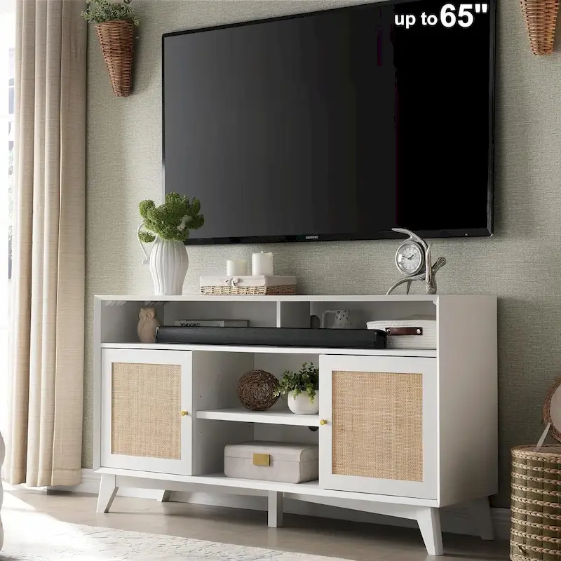 Mid Century Modern TV Stand, Highboy Entertainment Center, TV Console