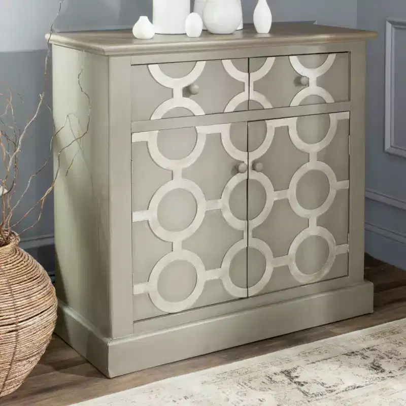 Petula 2 Drawer 2 Door Chest - AMH1524 - Grey - Safavieh Couture