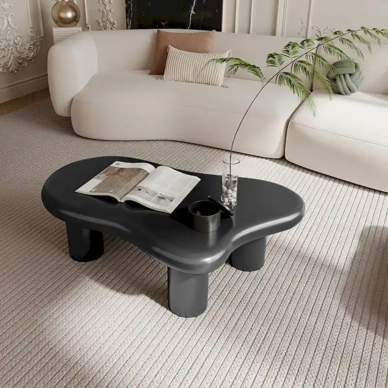 Wood Cloud Shaped Coffee Table for Living Room