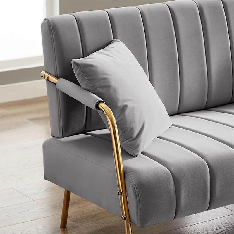 Ouyessir Upholstered Loveseat, Tufted Back Couch, Accent Armchair with 2 Pillows
