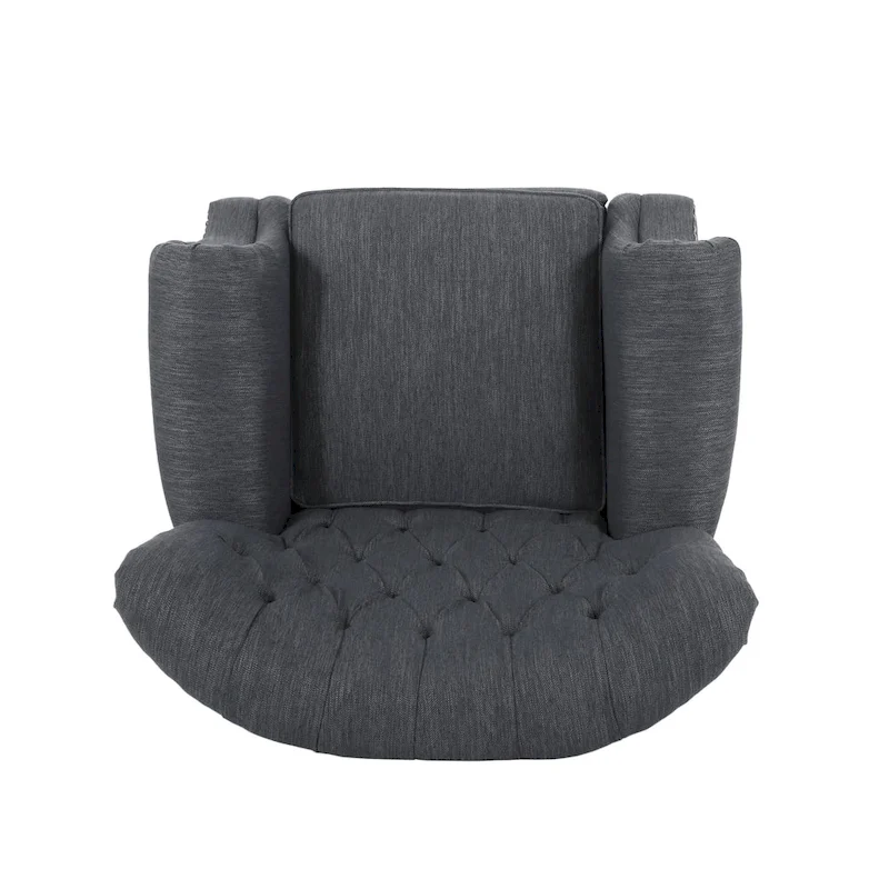 Sunapee Fabric and Rubberwood Recliner with Nailhead Trim by Christopher Knight Home