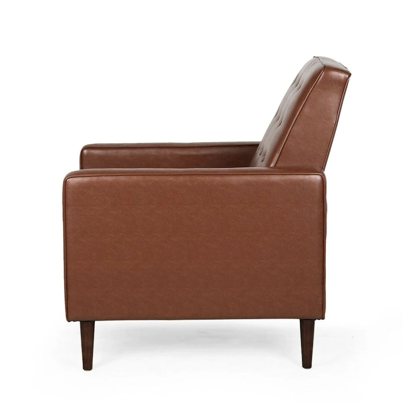 Mid-Century Modern Fabric Recliner Chair with Birch Legs by Christopher Knight Home