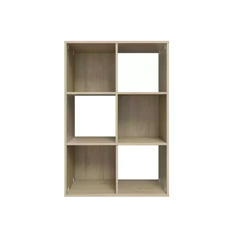 Homez 34.96 in. Tall Wood 3-Shelf Etagere Bookcase