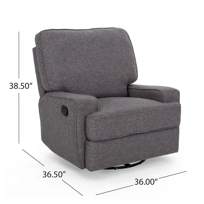 Crockett Traditional Glider Recliner with Swivel by Christopher Knight Home