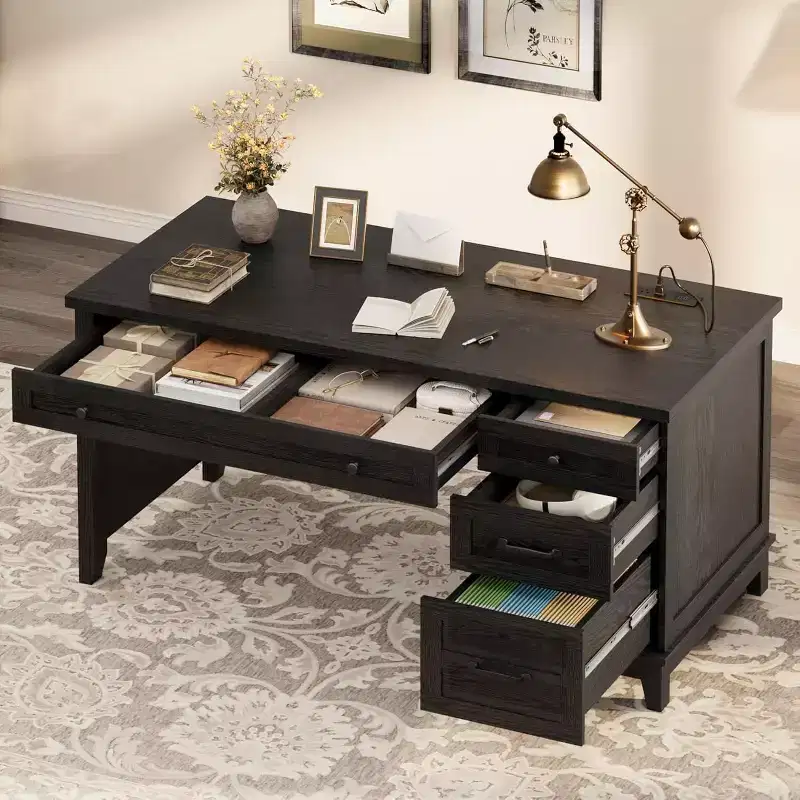 Office Desk with File Drawer, 53.5