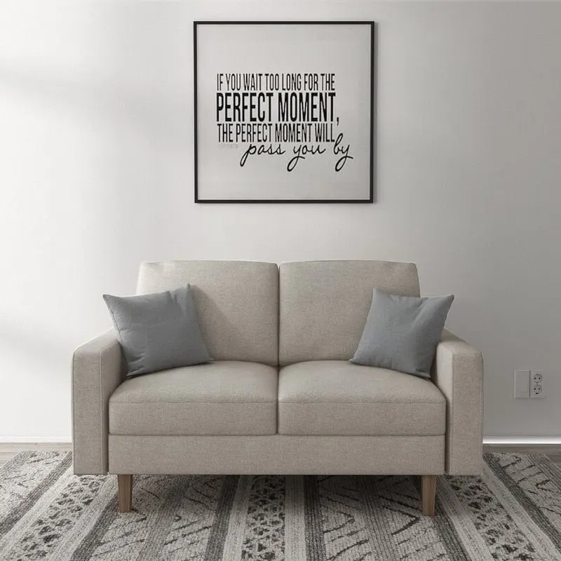 Goss Linen Fabric Upholstered Loveseat