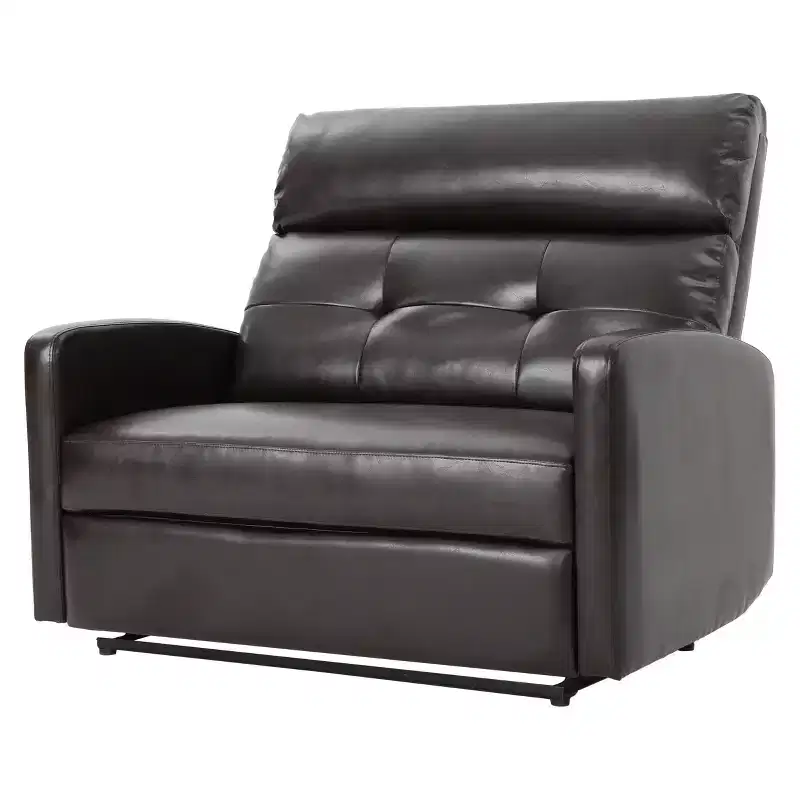 Halima 2-Seater Faux Leather Power Recliner - Brown - Christopher Knight Home: Upholstered Accent Chair, Spot Clean