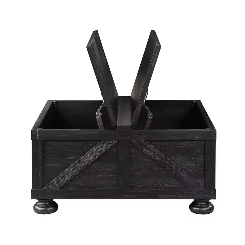 Pershins Farmhouse Square Coffee Table with Storage - HOMES: Inside + Out