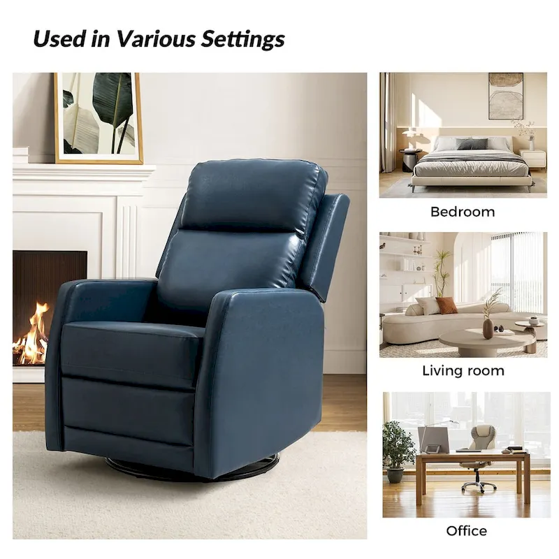 Esteban Swivel Recliner with Tufted Back Set of 2 by HULALA HOME