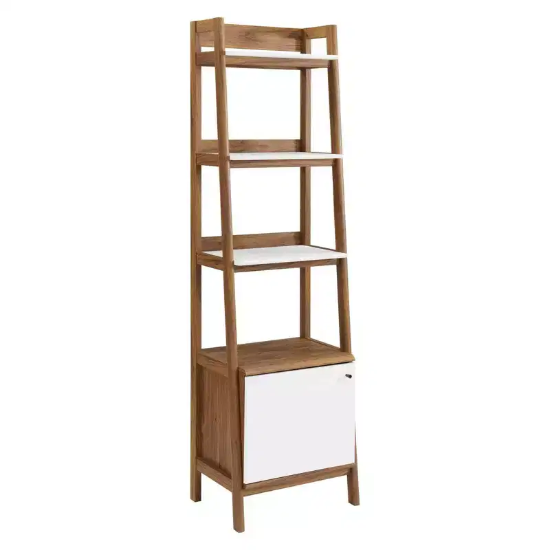 71 Bixby Bookshelf Display Walnut/White - Modway
