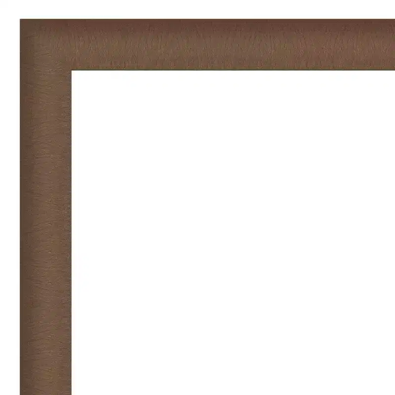 Elegant Brushed Narrow Petite Bevel Bathroom Wall Mirror
