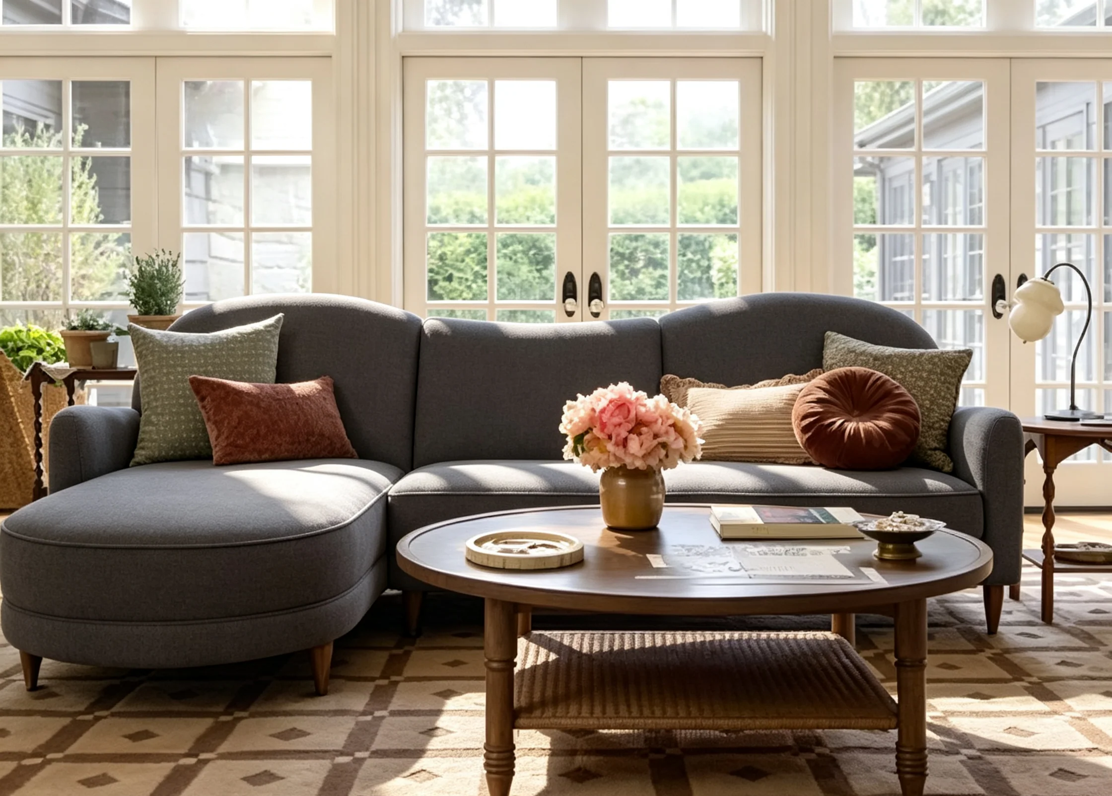 65 Modern Loveseat with Removable Back Cushions & 2 Bolster Pillows