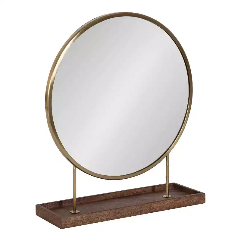 Kate & Laurel All Things Decor 18 x 22 Maxfield Round Tabletop Mirror