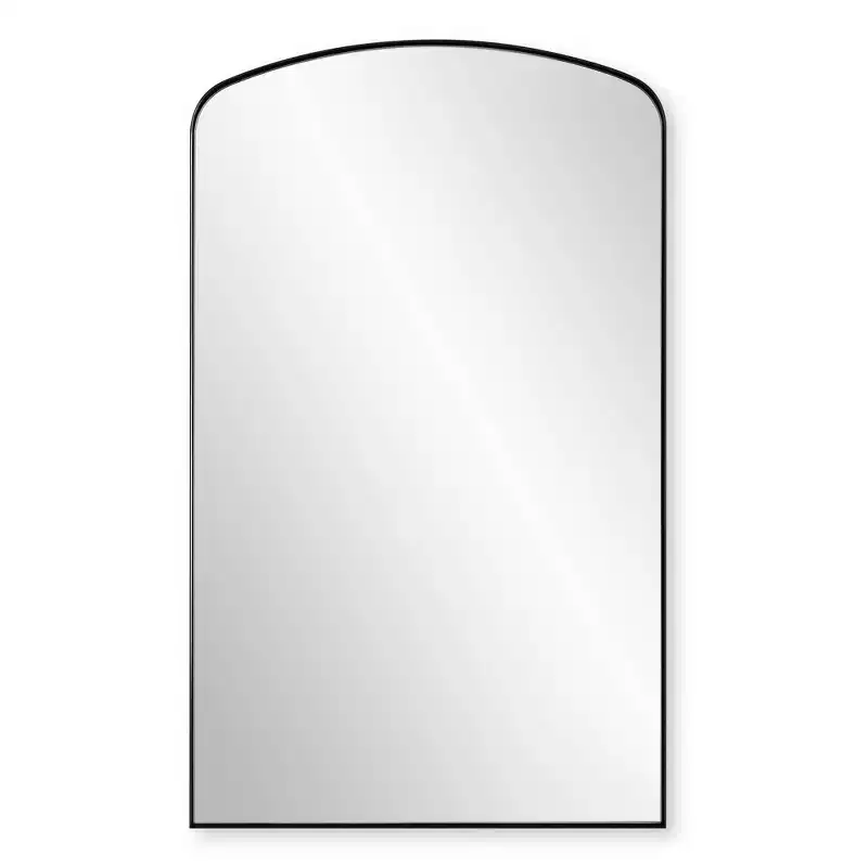 Uttermost Tordera Matte Black 24 x 40 Arch Wall Mirror