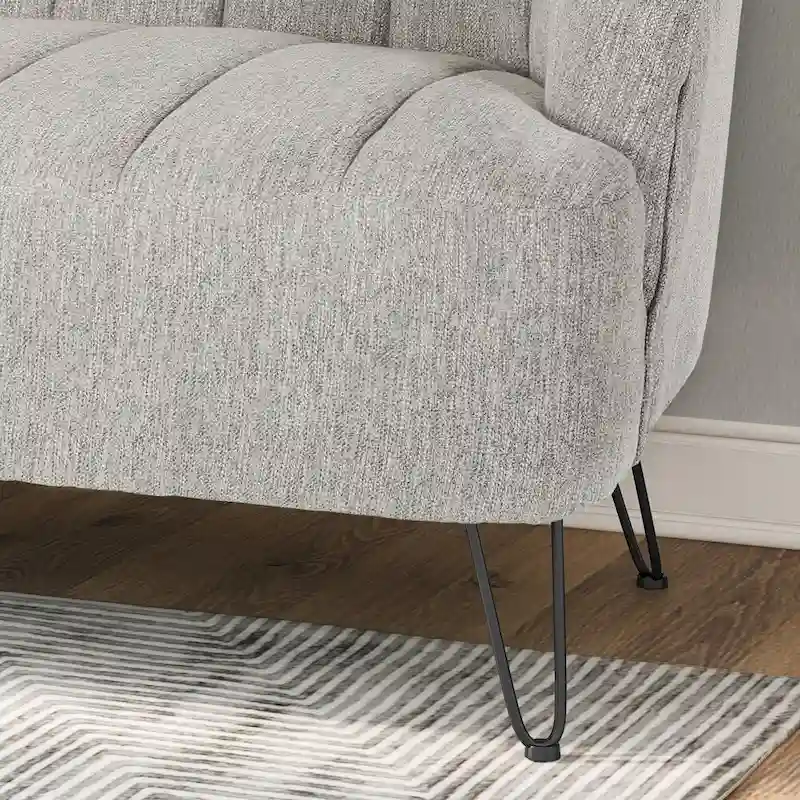 Lupine Modern Fabric Loveseat with Hairpin Legs by Christopher Knight Home