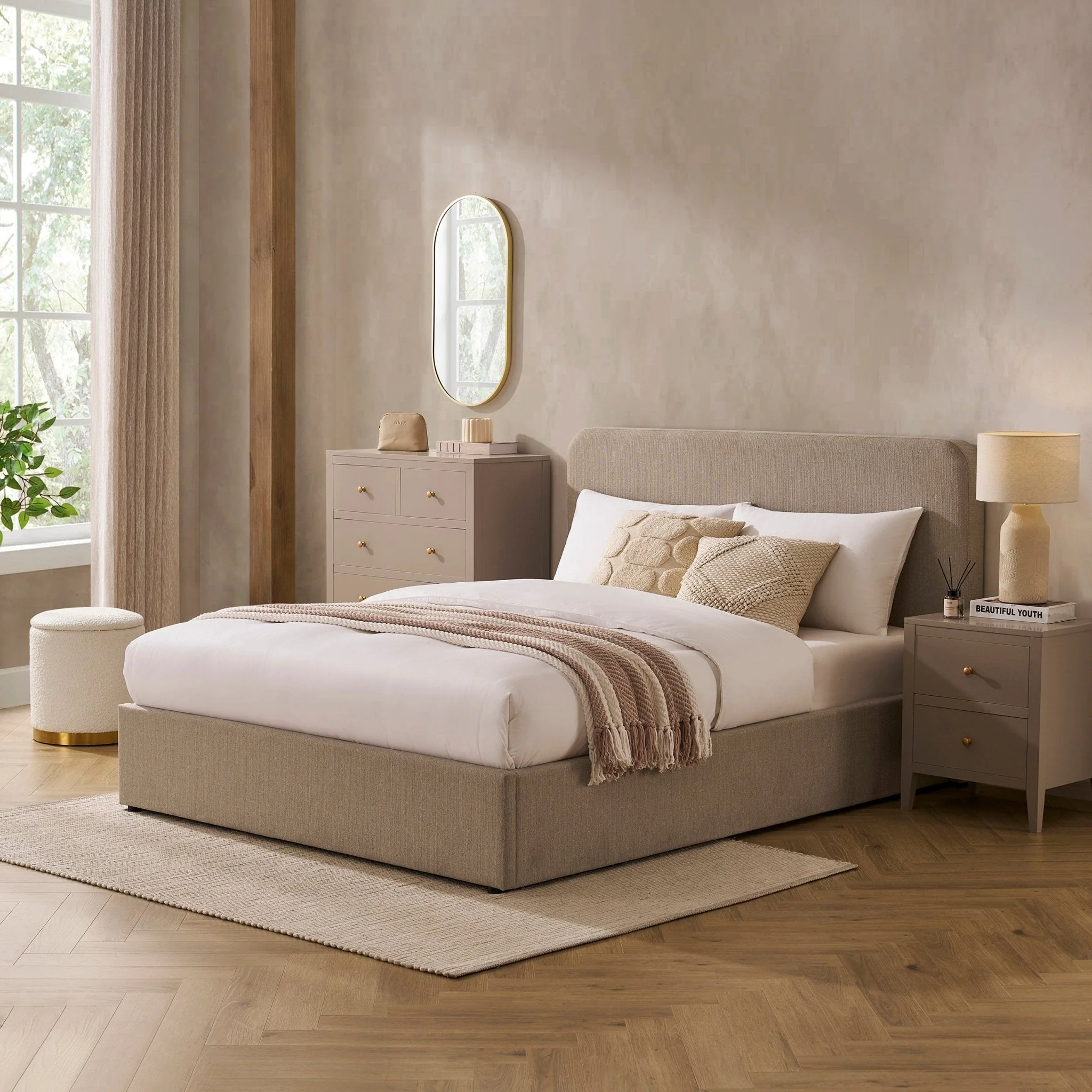 Storage Bed - Stone Grey