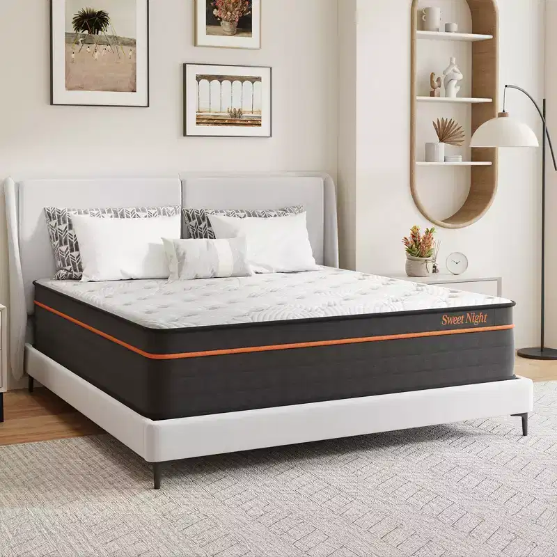 14-in Medium Queen Hybrid Memory Foam/Coil Blend Mattress in a Box