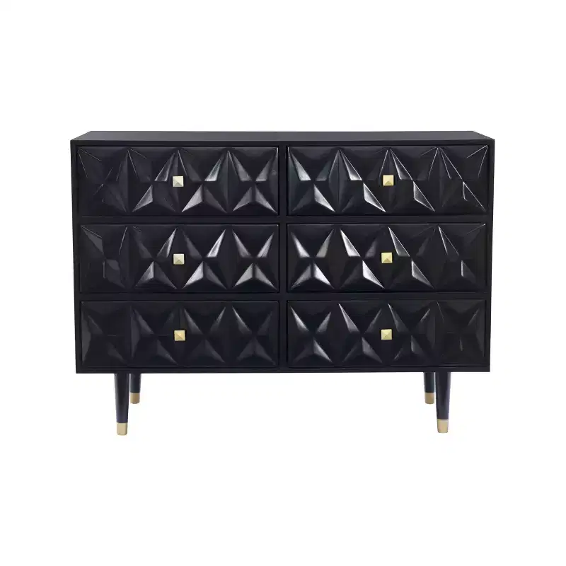 6 Drawer Geo Textured Dresser - Linon