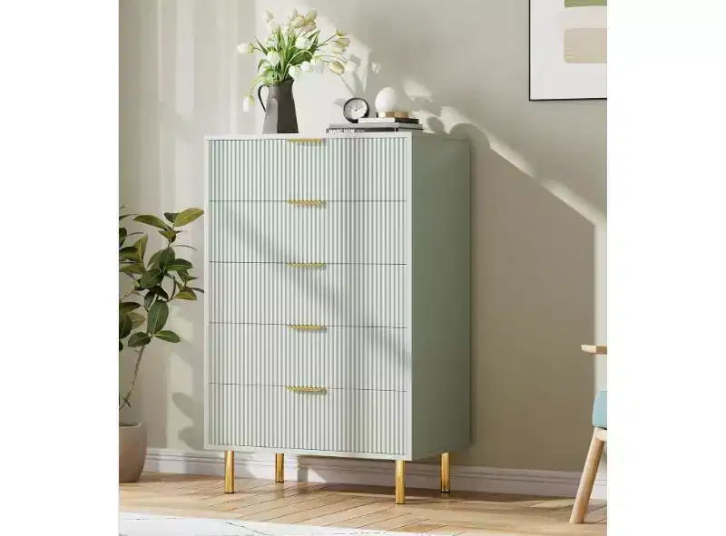 5-Drawer Curved Front Dresser