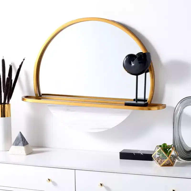 Tsarra Mirror - 35.25 x 28 - MRR3057 - Gold - Safavieh